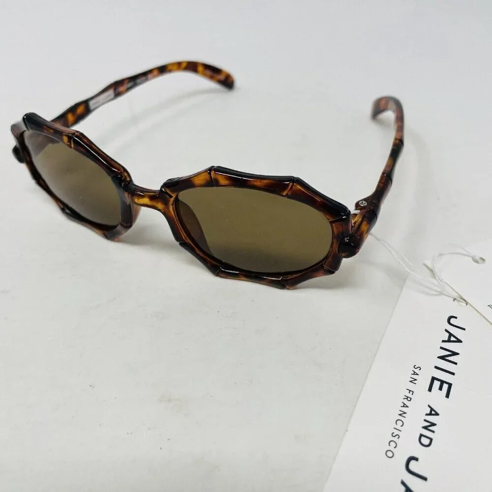 Janie and Jack Toddler Girls Size 2-4 Years Tortoise Bamboo Sunglasses in‎ Brown